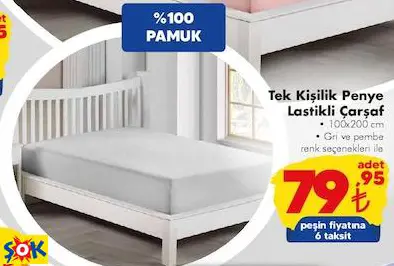 TEK KİŞİLİK PENYE LASTİKLİ ÇARŞAF
